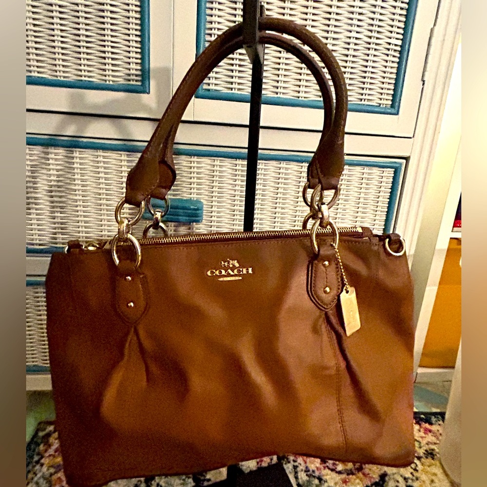 Preloved Coach CROSSGRAIN KITT CARRY ALL LEATHER HANDBAG